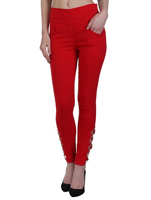 criss-cross mid waist jegging - 15902324 - Very Small Image - 1