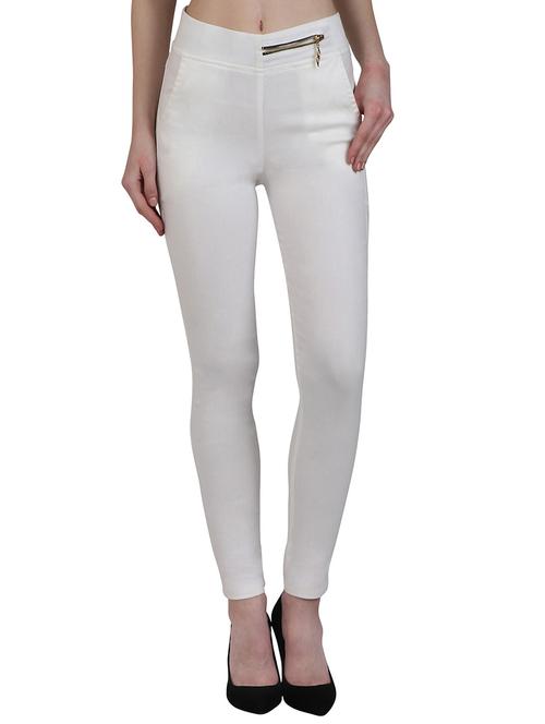 zipper detail high waist jegging - 15902330 - Very Small Image - 1