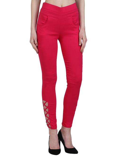high waist criss-cross detail jegging - 15902335 - Very Small Image - 1