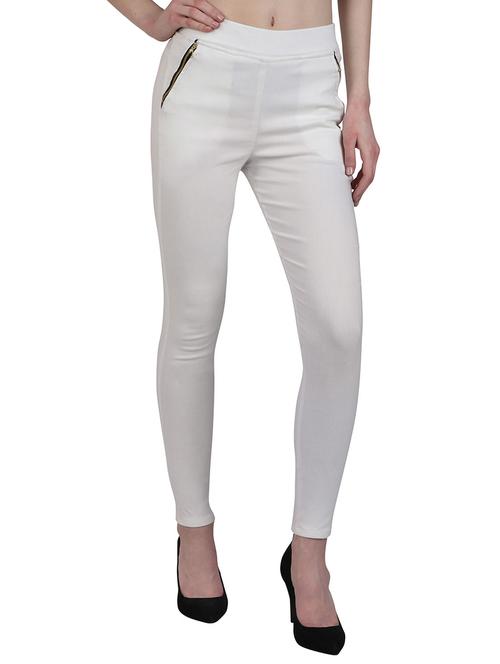 zipper detail high waist jegging - 15902341 - Very Small Image - 1