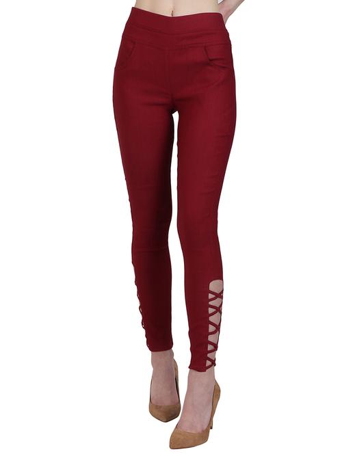 criss-cross detail high waist jegging - 15902347 - Very Small Image - 1