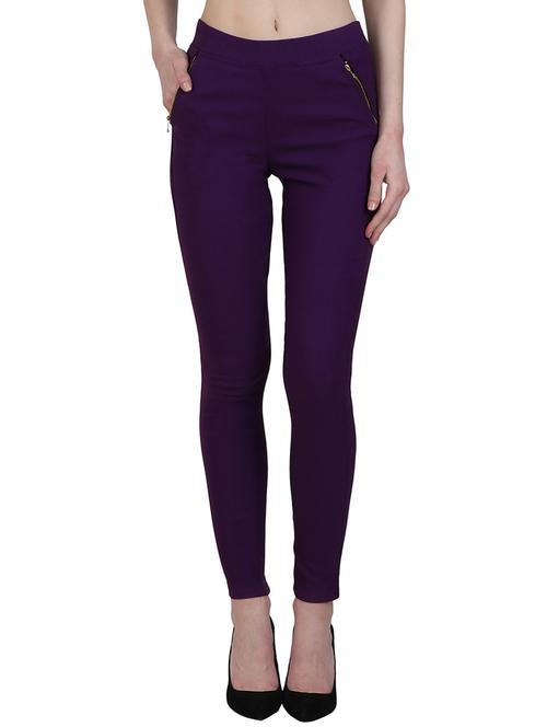 zipper detail high waist jegging - 15902355 - Very Small Image - 1