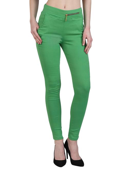 zipper detail high waist jegging - 15902360 - Very Small Image - 1