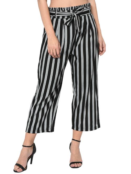 tie-knot front striped palazzo - 15902764 - Very Small Image - 1