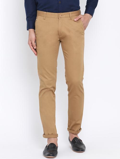 brown cotton chinos - 15902923 - Very Small Image - 1