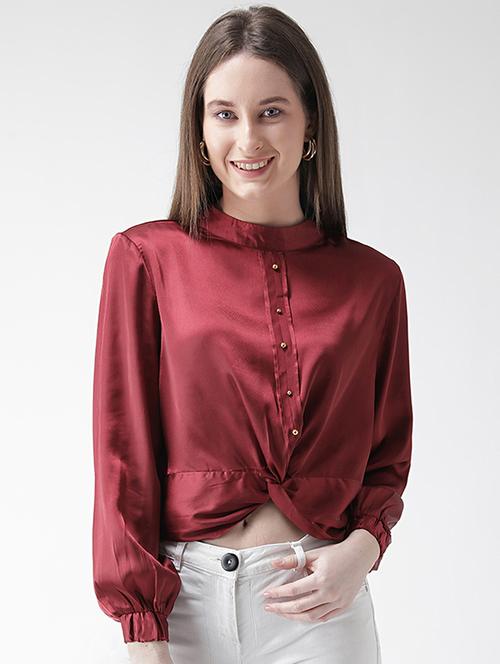 twist detail embellished crop top - 15903300 - Very Small Image - 1