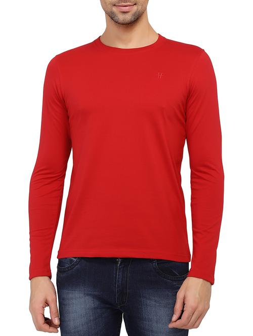 red cotton t-shirt - 15903334 - Very Small Image - 1