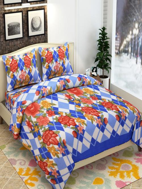 Double Bed Ac Polar Fleece Blanket with 2 pillow covers by vivek homesaaz - 15903352 - Very Small Image - 1
