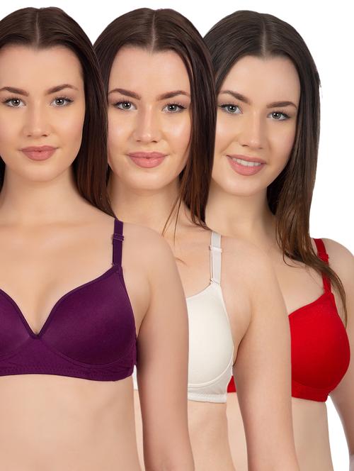 set of 3 solid t-shirt bras - 15904454 - Very Small Image - 1
