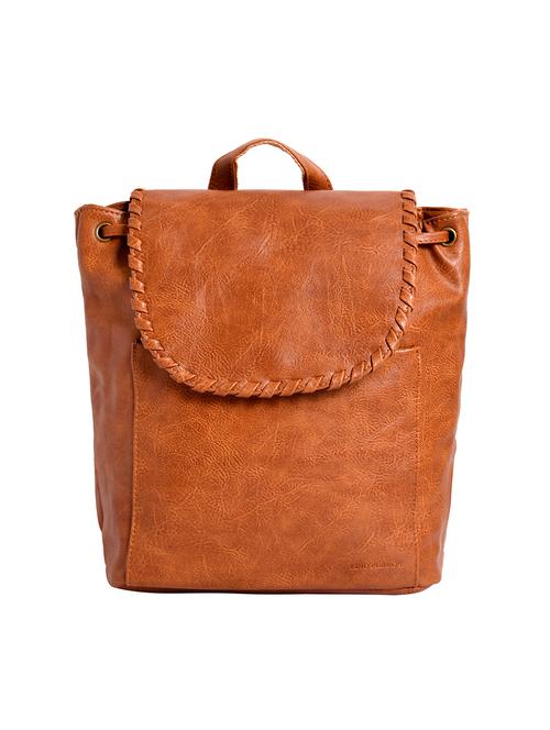 brown leatherette (pu) fashion backpack - 15904591 - Very Small Image - 1