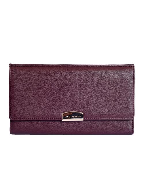 maroon leatherette (pu) regular purse - 15904877 - Very Small Image - 1