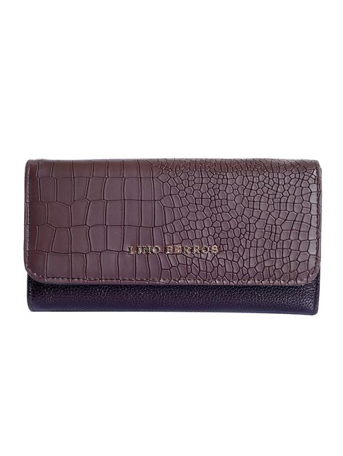 brown leatherette (pu) regular purse - 15904948 - Very Small Image - 1