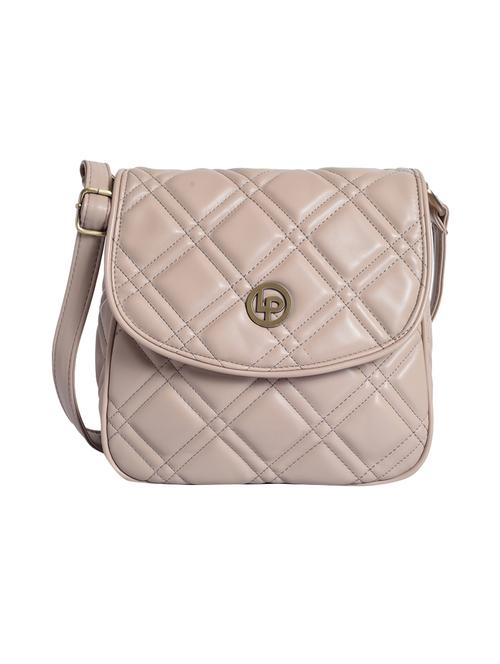 beige leatherette (pu) sling bag - 15905032 - Very Small Image - 1
