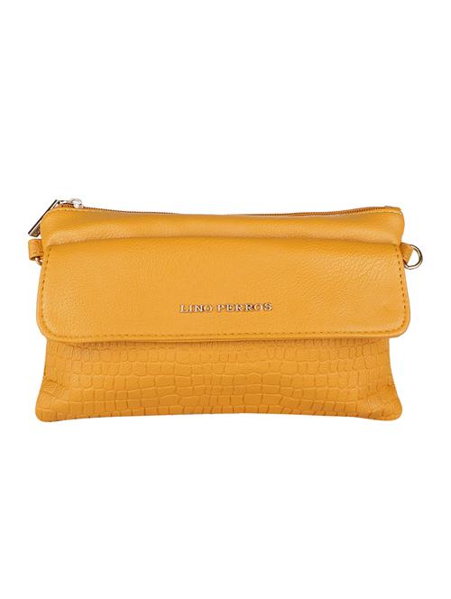 orange leatherette (pu) sling bag - 15905074 - Very Small Image - 1