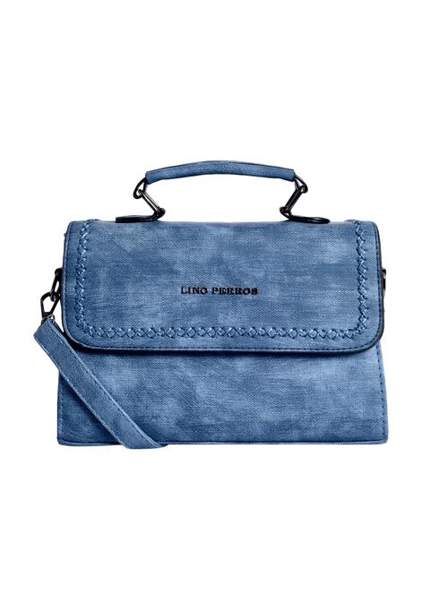 blue leatherette (pu) sling bag - 15905178 - Very Small Image - 1