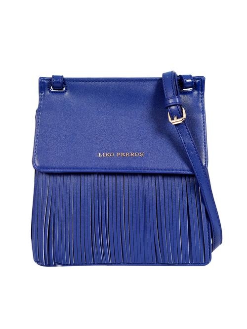 blue leatherette (pu) sling bag - 15905180 - Very Small Image - 1