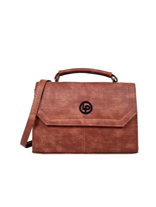 brown leatherette (pu) sling bag - 15905201 - Very Small Image - 1