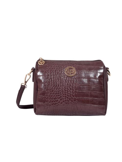brown leatherette (pu) sling bag - 15905216 - Very Small Image - 1