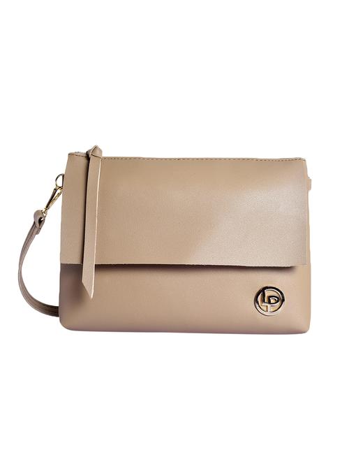 beige leatherette (pu) sling bag - 15905233 - Very Small Image - 1