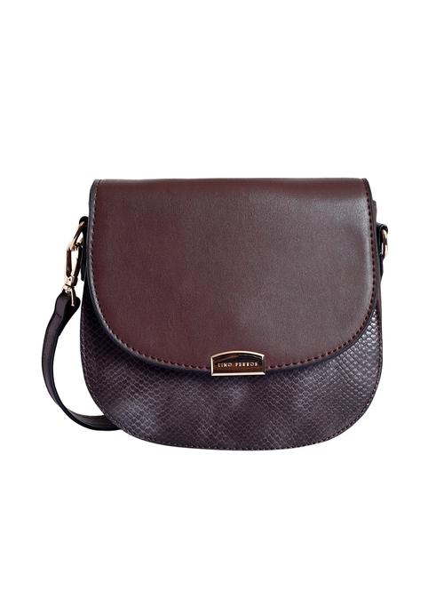 brown leatherette (pu) sling bag - 15905296 - Very Small Image - 1