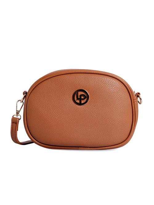 tan leatherette (pu) sling bag - 15905332 - Very Small Image - 1