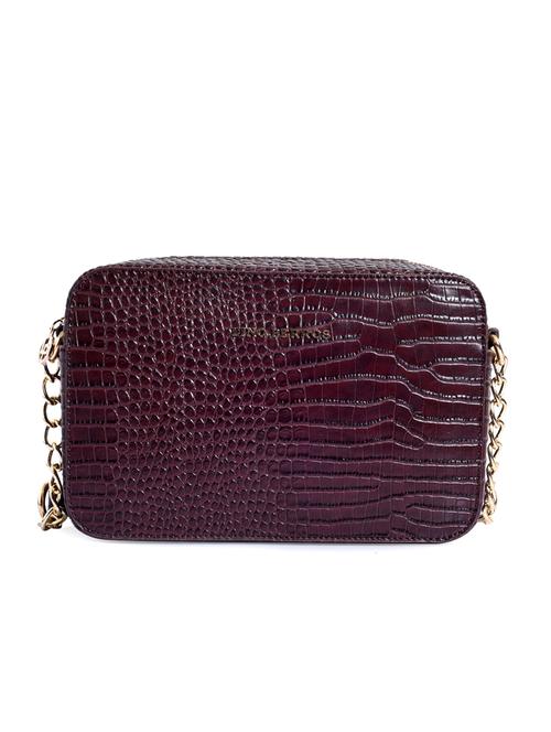 brown leatherette (pu) sling bag - 15905348 - Very Small Image - 1