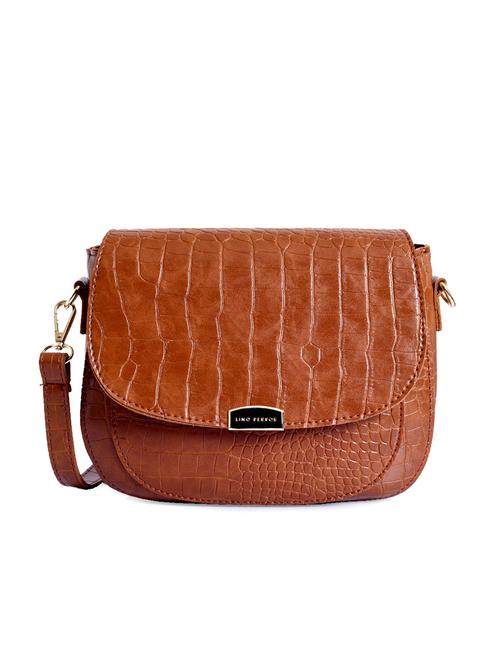 brown leatherette (pu) sling bag - 15905365 - Very Small Image - 1