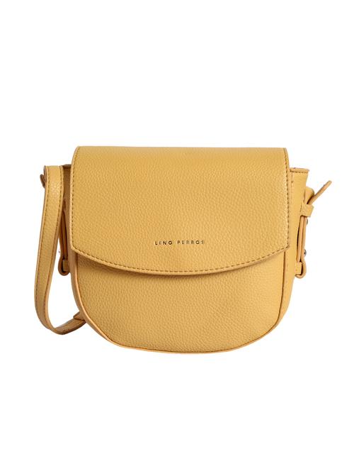 yellow leatherette (pu) sling bag - 15905406 - Very Small Image - 1