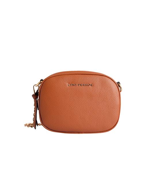 tan leatherette (pu) sling bag - 15905424 - Very Small Image - 1