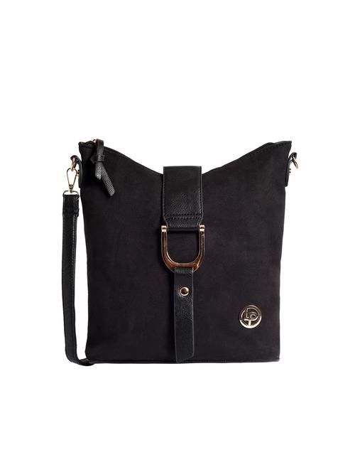 black leatherette (pu) sling bag - 15905501 - Very Small Image - 1