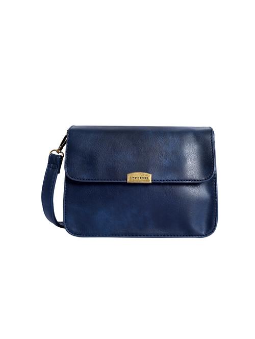 blue leatherette (pu) sling bag - 15905516 - Very Small Image - 1