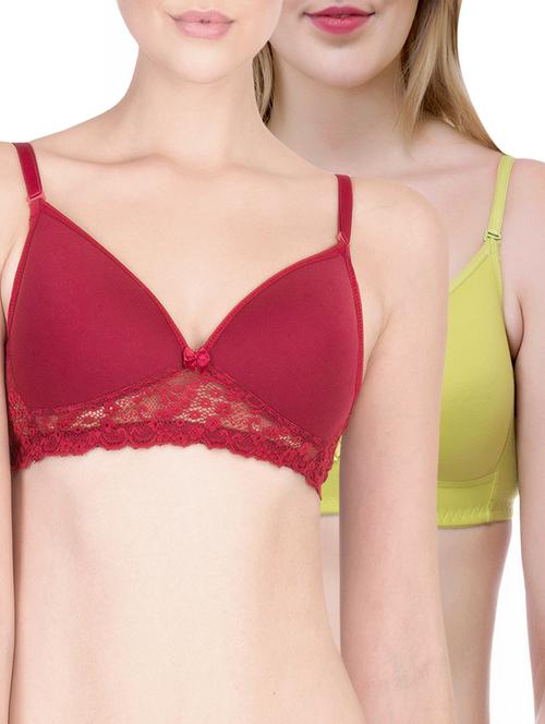 set of 2 detachable strapped plunge bra - 15905611 - Very Small Image - 1