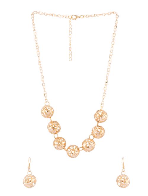 gold metal long necklace - 15906854 - Very Small Image - 1