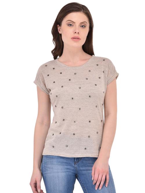 cap sleeved embellished top - 15908423 - Very Small Image - 1