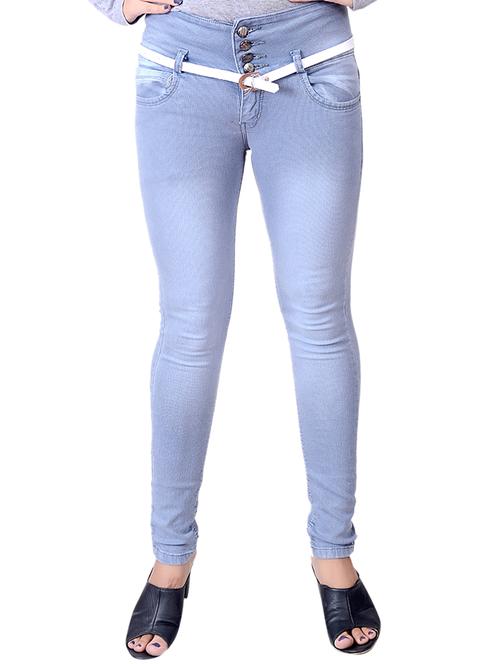 high rise stone washed jeans - 15908669 - Very Small Image - 1