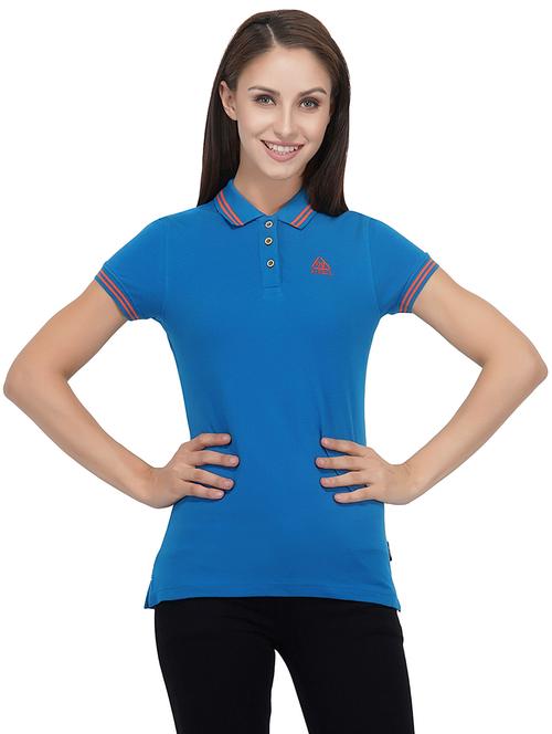 contrast striped polo tee - 15908825 - Very Small Image - 1