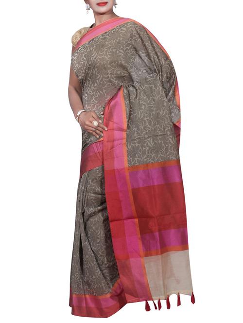self design banarasi saree with blouse - 15909321 - Very Small Image - 1
