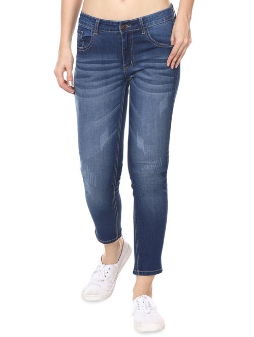 stone wash cropped jeans - 15909727 - Very Small Image - 1