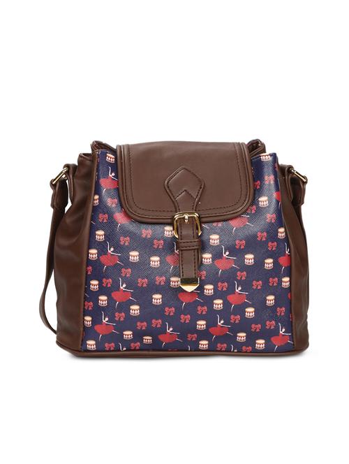 brown leatherette (pu) sling bag - 15909771 - Very Small Image - 1