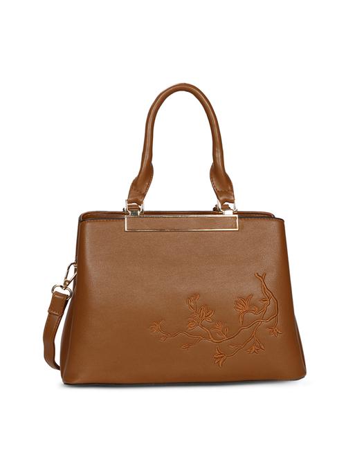 brown leatherette (pu) handbag - 15910021 - Very Small Image - 1