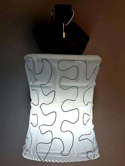 lakshya colorful decortive scone glass wall lamp light with stylish wooden fitting dx22 - 15910385 - Very Small Image - 1