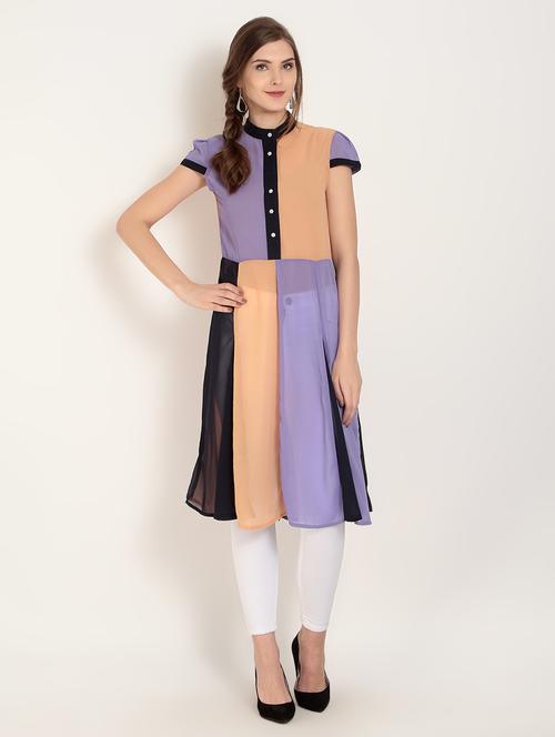 color block a-line tunic - 15911166 - Very Small Image - 1