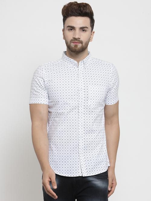 white printed casual shirt - 15912395 - Very Small Image - 1