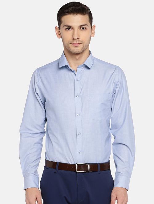 blue solid formal shirt - 15912950 - Very Small Image - 1