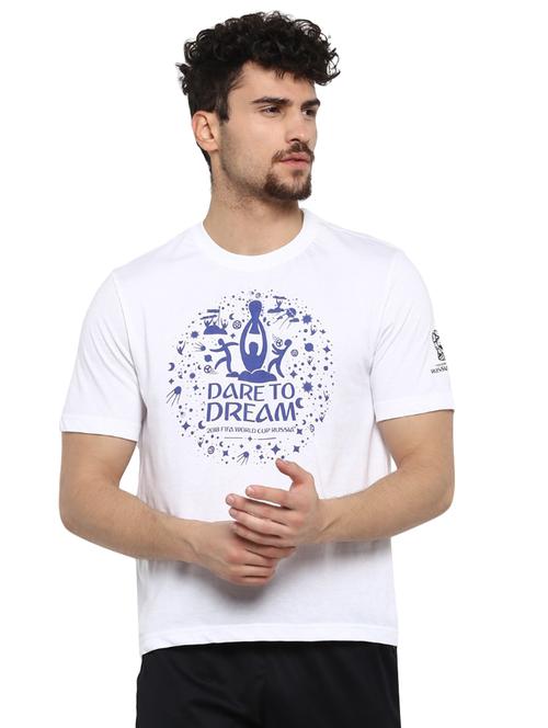 white cotton chest print t-shirt - 15913070 - Very Small Image - 1