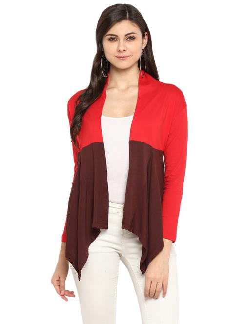color block asymmetric shrug - 15914906 - Very Small Image - 1
