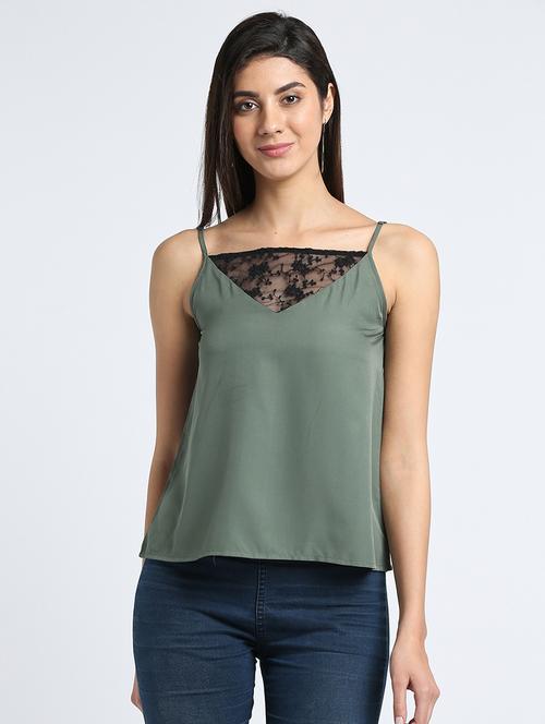 mesh panel tank top - 15915833 - Very Small Image - 1