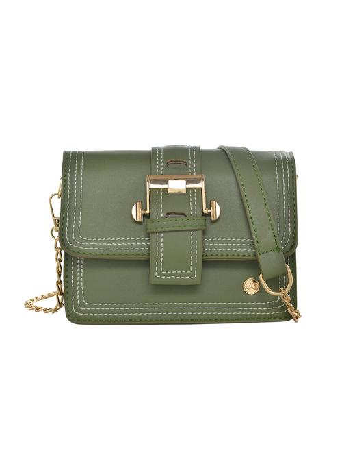 olive leatherette (pu) sling bag - 15916116 - Very Small Image - 1