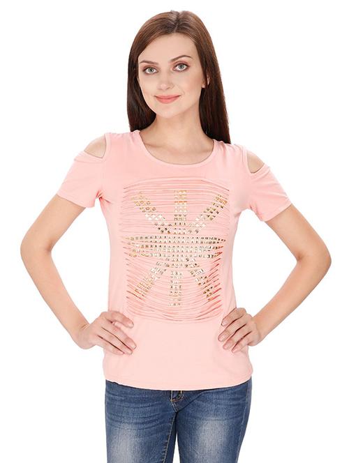 ladder ripped graphic print top - 15916378 - Very Small Image - 1