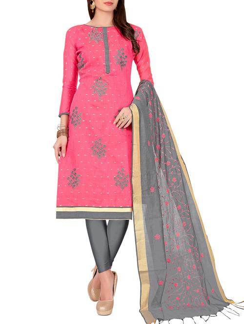 embroidered unstitched churidaar suit - 15916667 - Very Small Image - 1